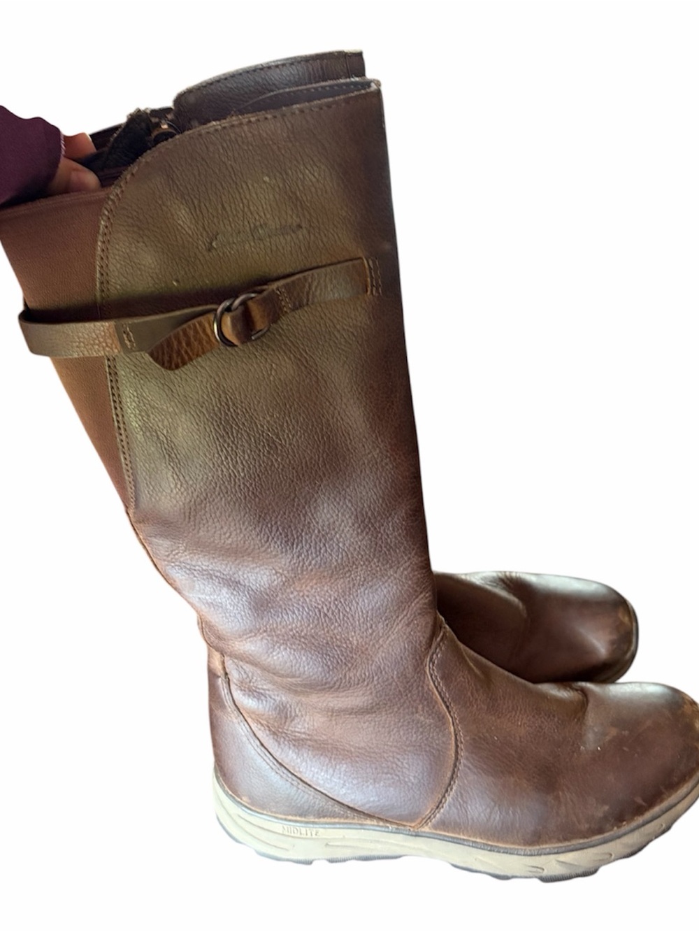 Eddie Bauer Women's Tall Leather Riding Boots Size 9